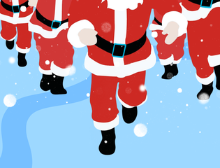 Santa in the city (1920 x 1080 px)